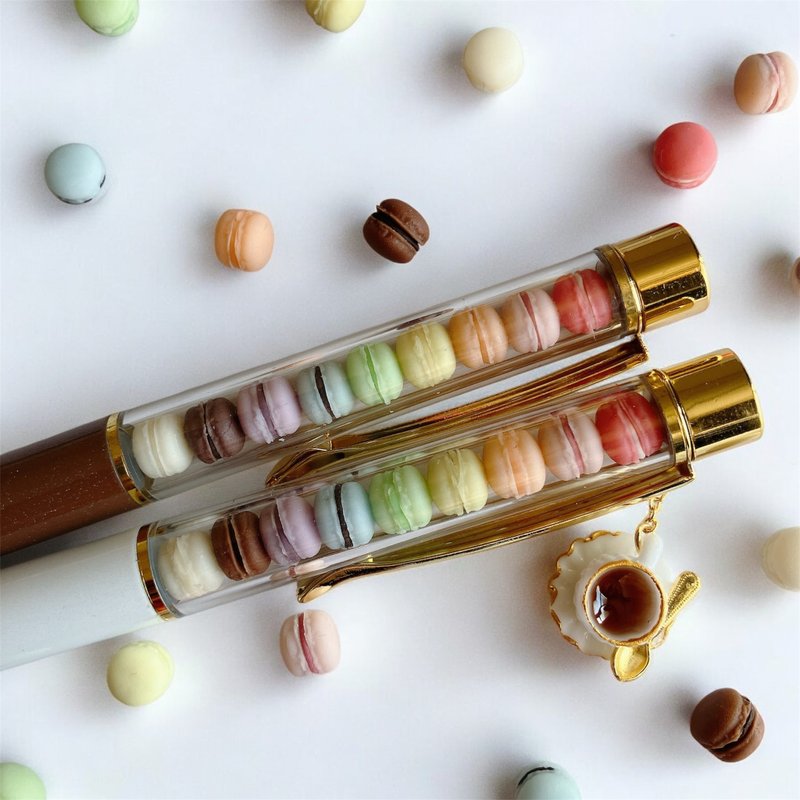 ballpoint pen / miniature macaroons - 圆珠笔/中性笔 - 粘土 多色