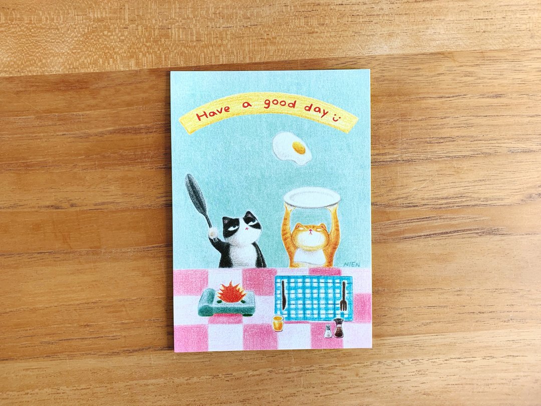 Have a good day !  明信片 - 卡片/明信片 - 纸 绿色