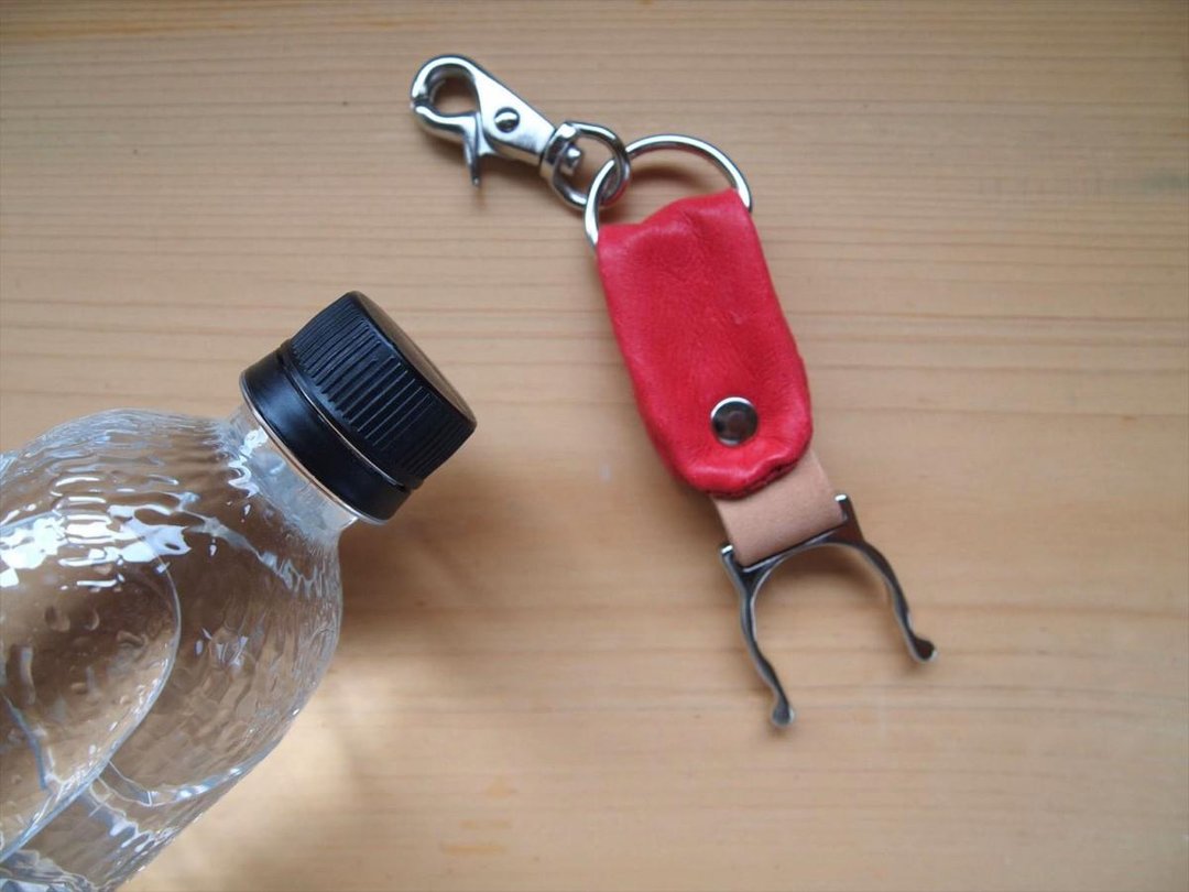 Pig leather * PET bottle holder * Red * Leather - 其他 - 真皮 卡其色