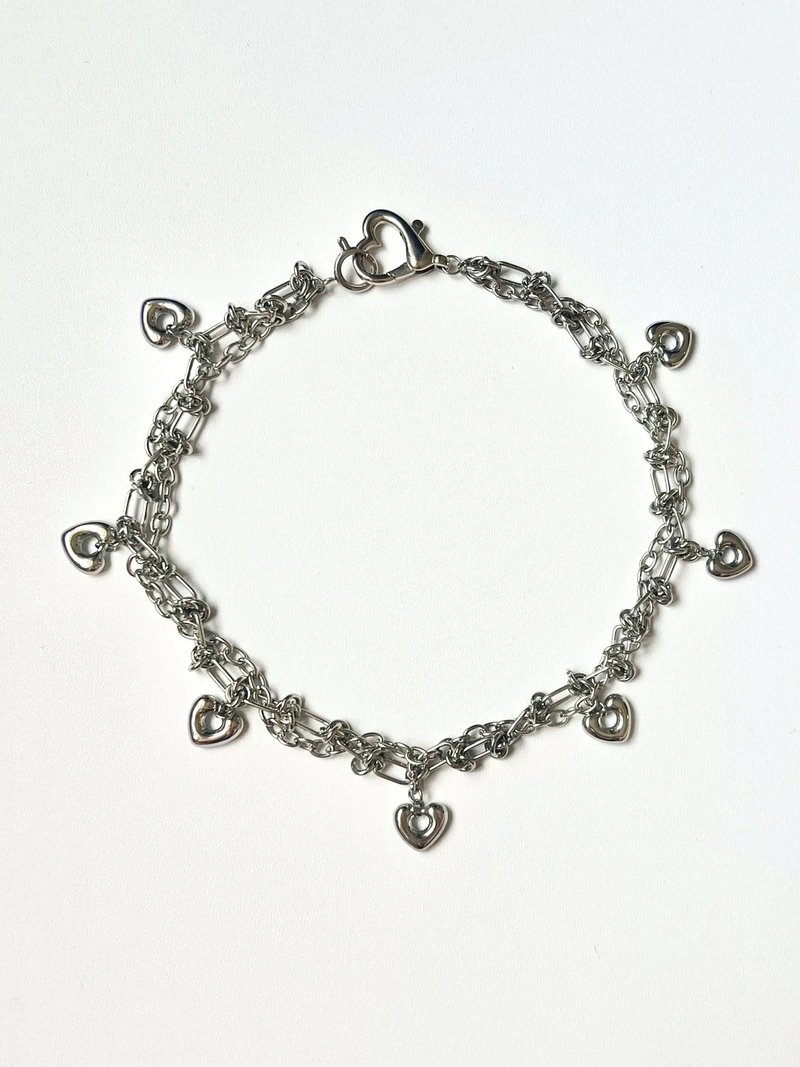 Layered Heart Charm Necklace丨层叠心形吊坠项链 - 项链 - 珍珠 