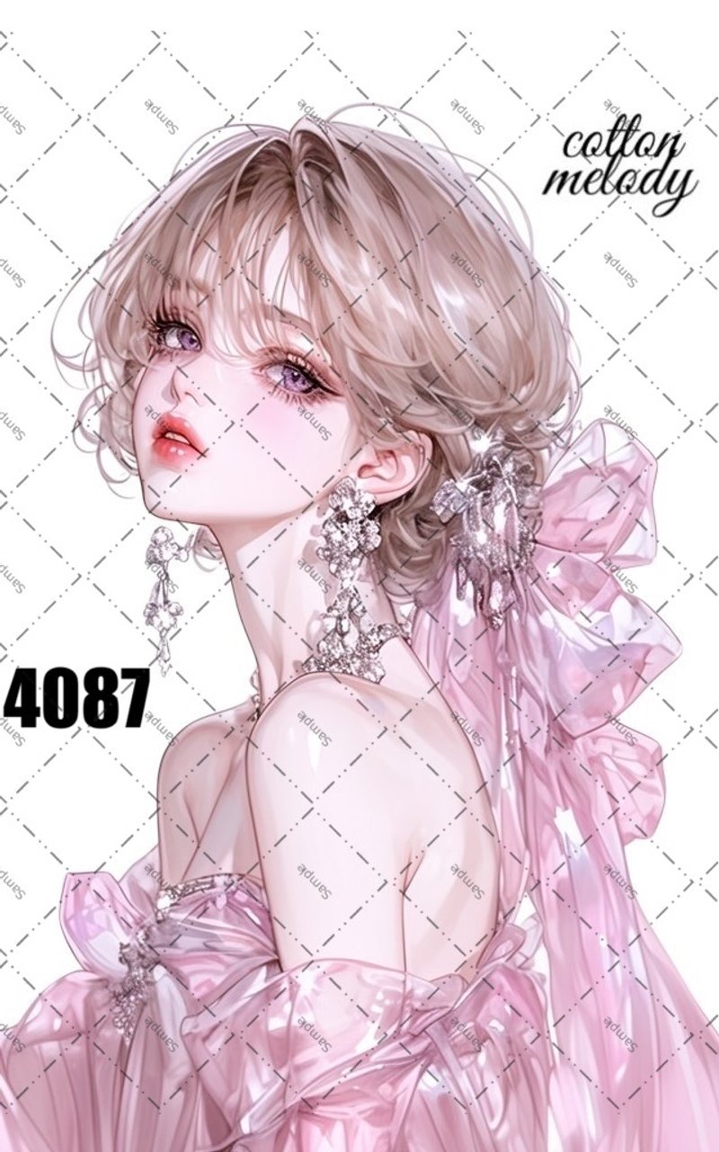 原厂贴纸 no.4087 人物贴纸 原创贴纸 原创人物贴纸 装饰贴纸 棉旋律 - 贴纸 - 纸 