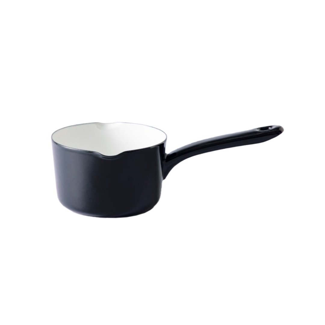 TAKUMI 匠系列 单柄珐琅牛奶锅 墨黑 12cm - 厨房用具 - 珐琅 黑色