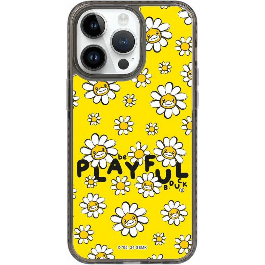 小黄鸭花花图案 iPhone16 Samsung S25 气垫标准防摔手机壳 - 手机壳/手机套 - 塑料 多色