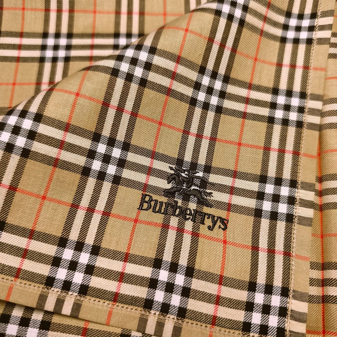 Burberry 古董手帕 口袋巾 Nova Check 格纹 17.5 x 17 英寸 - 手帕/方巾 - 棉 咖啡色