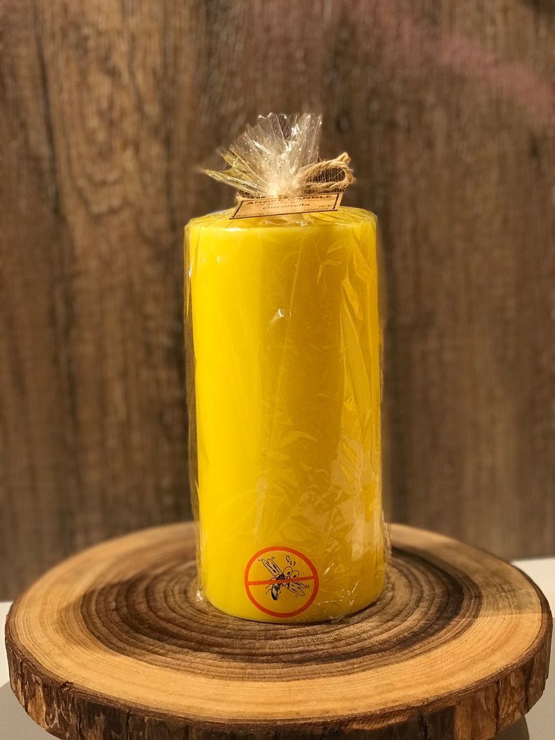 驱蚊香茅洋烛 (Citronella) 75 hours - 蜡烛/烛台 - 蜡 黄色