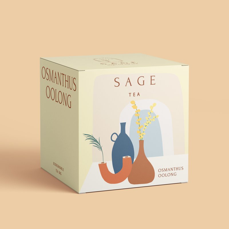 Sage Tea【养生润肺】桂花乌龙茶包 环保补充装15入 - 茶 - 新鲜食材 黄色