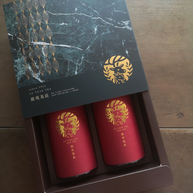 【台湾经典高山茶礼盒】--手采阿里山乌龙茶/金萱茶 台湾蛇纹石礼 - 茶 - 新鲜食材 