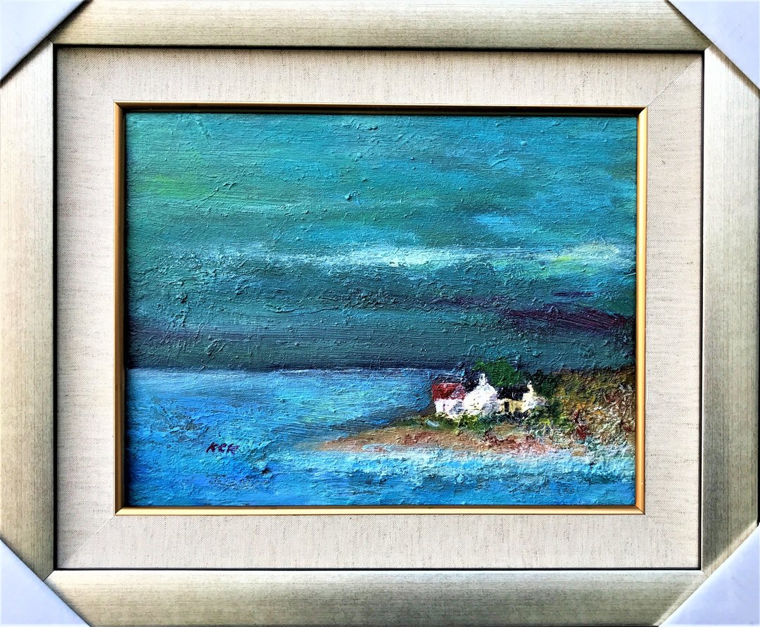 手工油画 海畔 包邮  挂画壁画 装饰画 疗愈画 背景墙画 欧式油画 - 海报/装饰画/版画 - 棉 多色