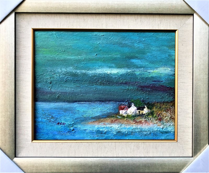 手工油画 海畔 包邮  挂画壁画 装饰画 疗愈画 背景墙画 欧式油画 - 海报/装饰画/版画 - 棉．麻 多色