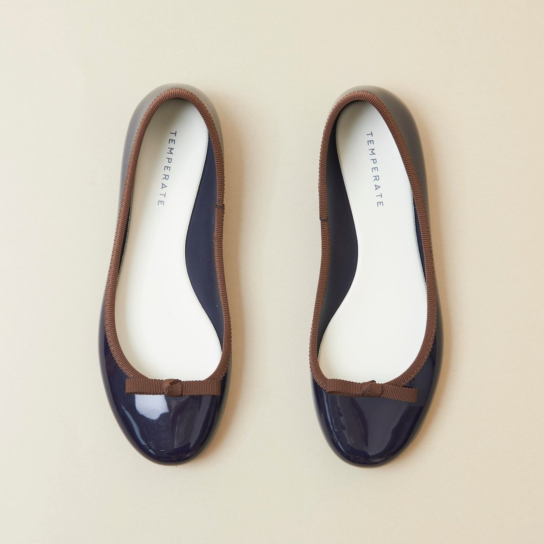 PETRA (NAVY) PVC BALLERINA SHOES / RAIN SHOES Ballerina shoes - 芭蕾鞋/娃娃鞋 - 防水材质 蓝色
