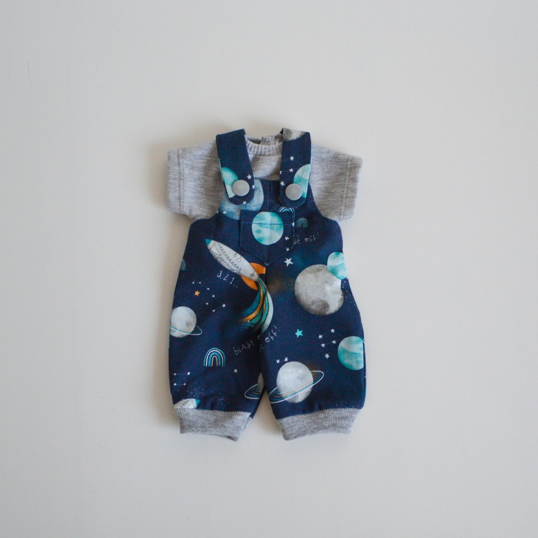 Ready to ship jumpsuit for 12inches waldorf boy doll - Boy doll outfit - 玩具/玩偶 - 棉 
