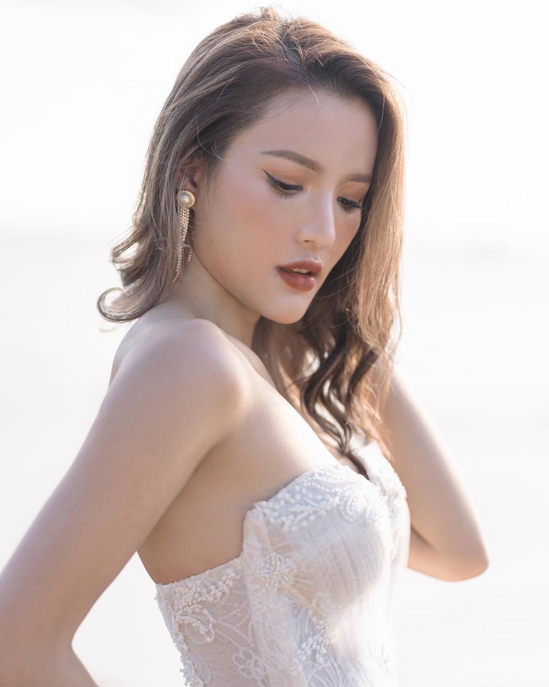 独家货品 锆石 贝壳珍珠 2ways 耳环 - 耳环/耳夹 - 其他金属 银色