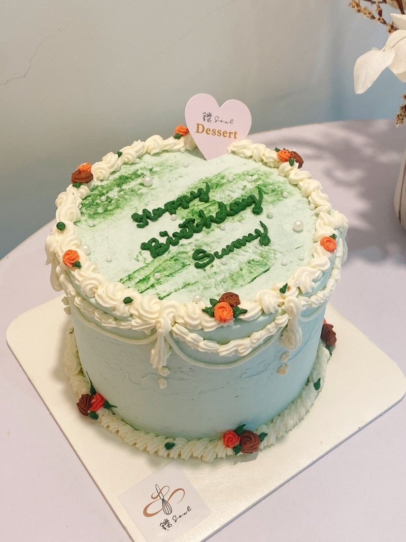 复古挤花造型蛋糕 题字蛋糕 复古风蛋糕 铄甜点 生日蛋糕 定制化 - 蛋糕/甜点 - 新鲜食材 