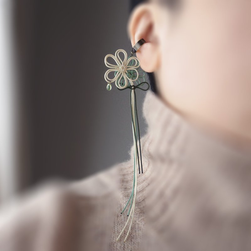 吹耳套 - 耳环/耳夹 - 其他金属 绿色