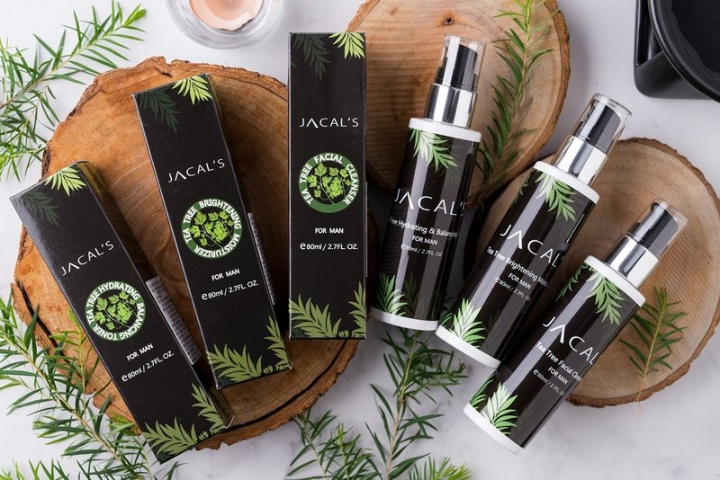 【 JACAL'S 香氛 】茶树香氛保养品三入组 男士专用 - 乳液 - 塑料 绿色