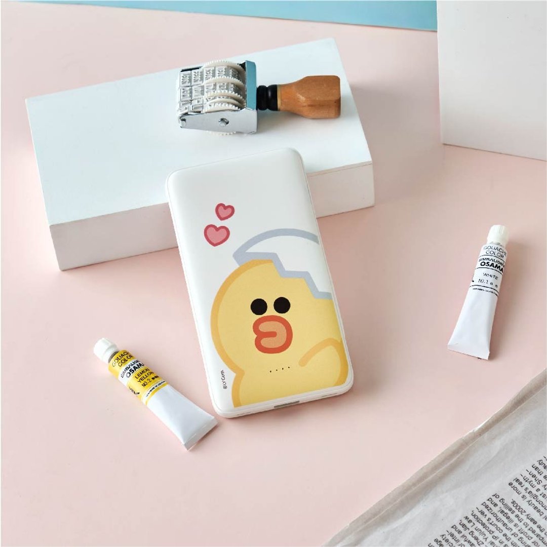 LINE FRIENDS MINI-莎莉的爱慕双线快充10000mAh行动电源 - 充电宝/传输线 - 塑料 多色