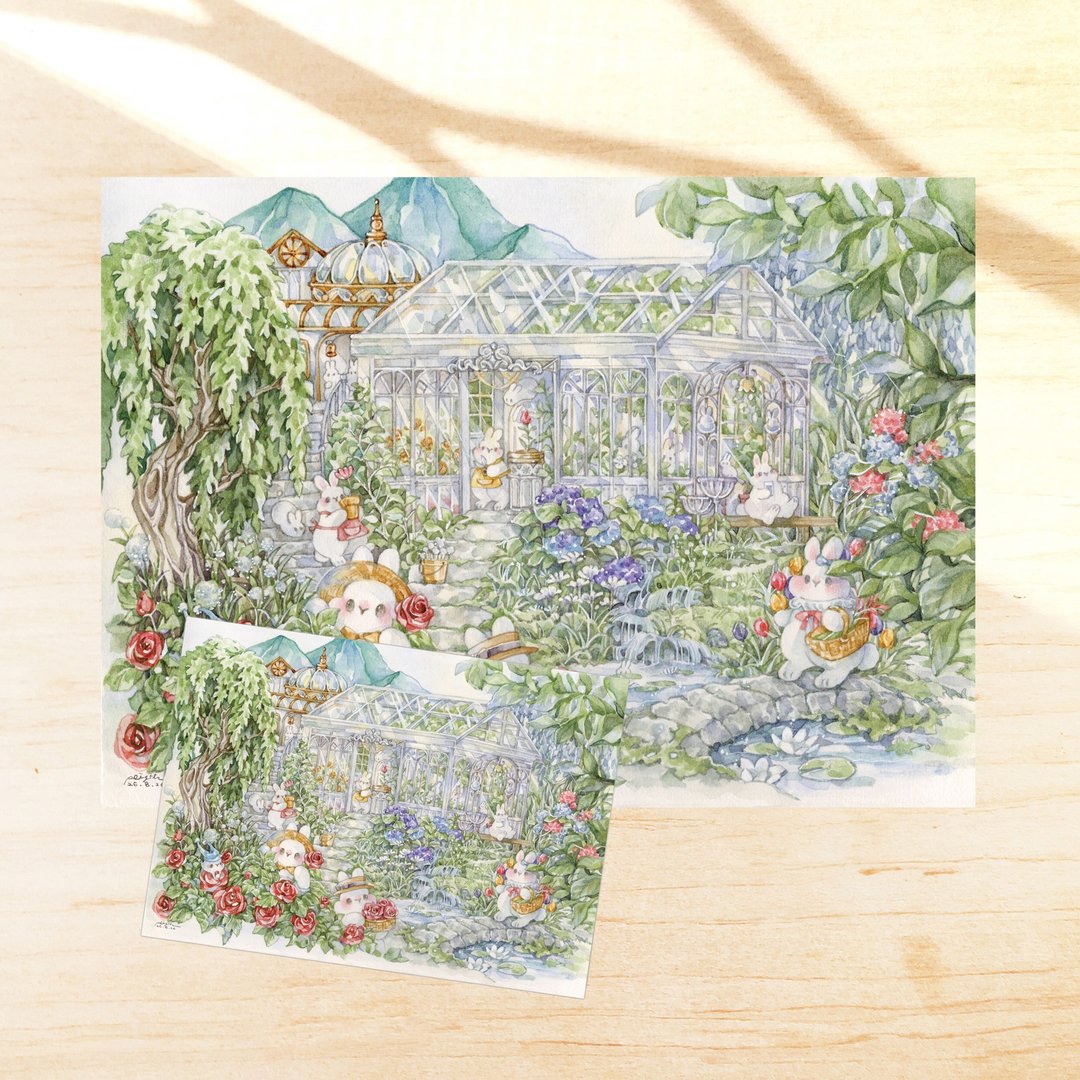 琉璃花室－A4小海报 / A6明信片 - 卡片/明信片 - 纸 
