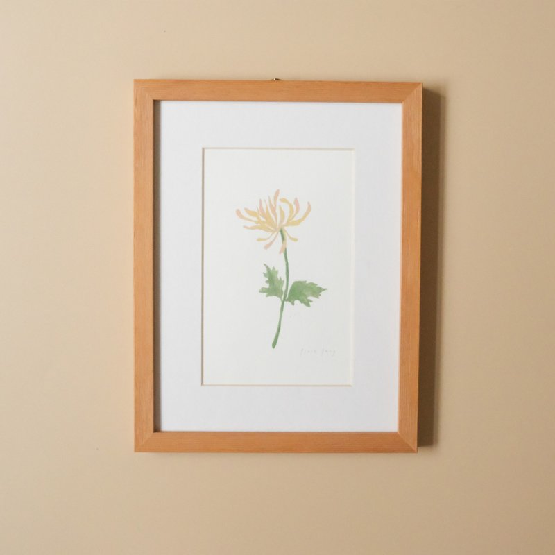 植物插画-菊 / 挂画 / 实木表框 - 海报/装饰画/版画 - 纸 