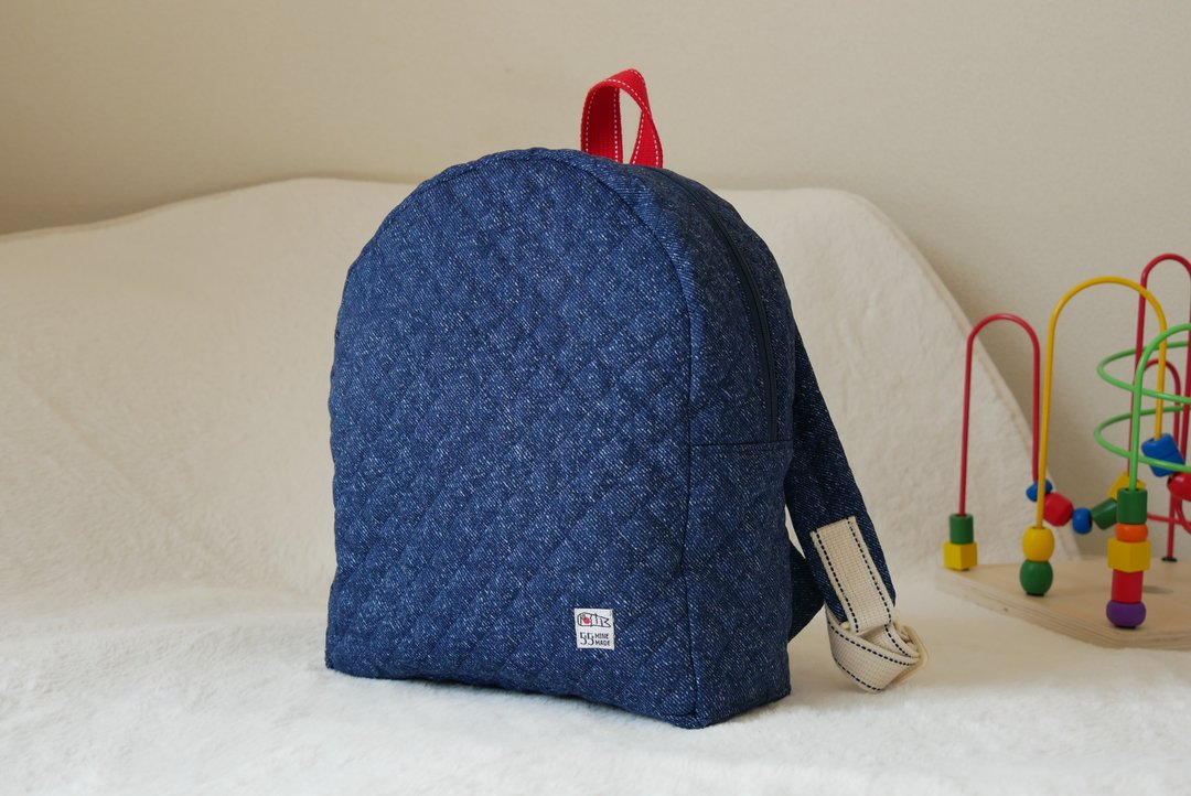 Denim quilted rucksack - 背包/袋子 - 棉 蓝色