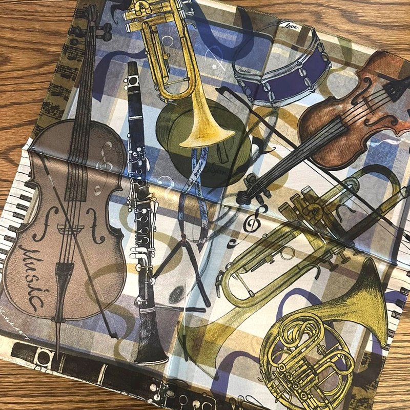 50厘米见方_丝巾_和谐图案丝巾 ChristalART - 丝巾 - 其他材质 咖啡色