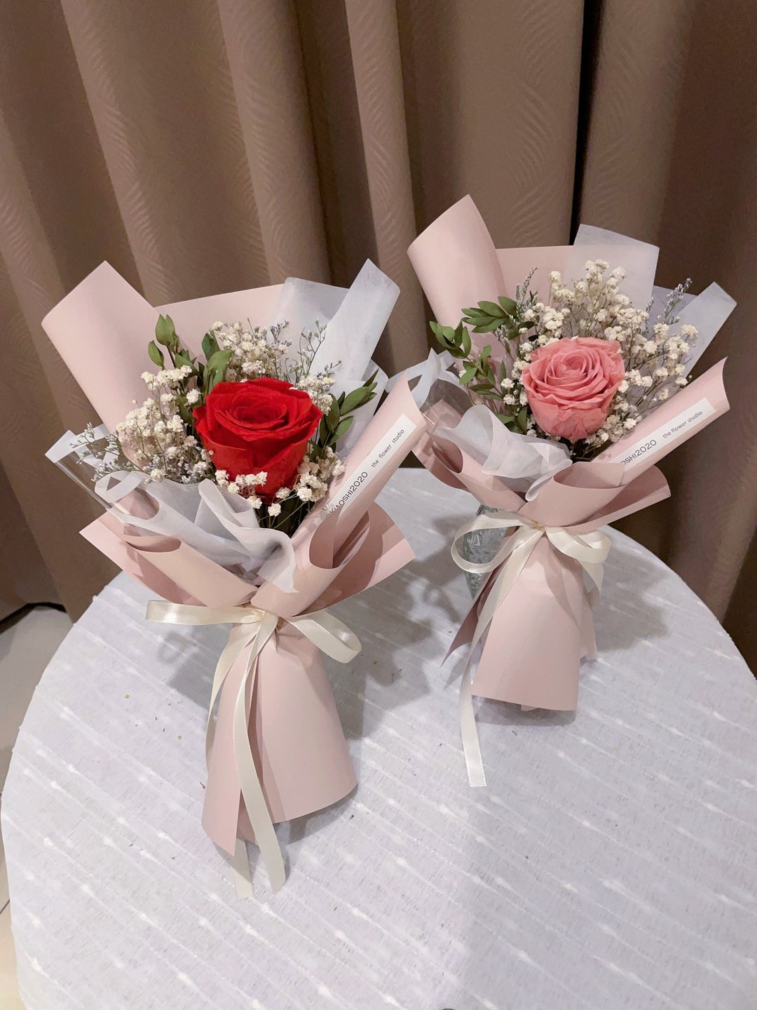 单支永生玫瑰花束 干燥花束 情人节花束 七夕花束 母亲节花束 - 摆饰 - 植物．花 多色