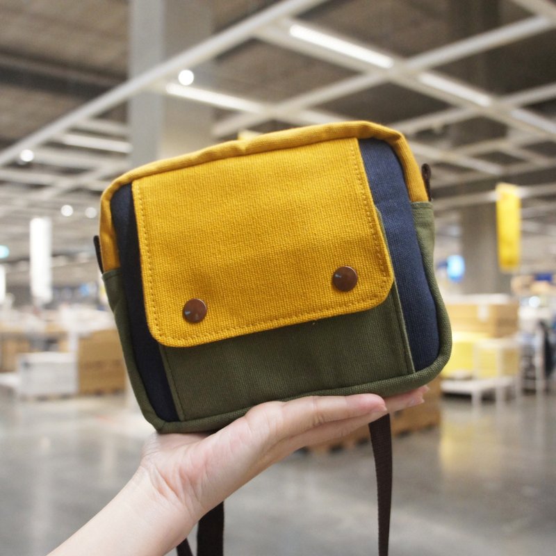 Robot bag / 芥末黄 / 海军蓝 / 军绿色 - 侧背包/斜挎包 - 其他材质 咖啡色