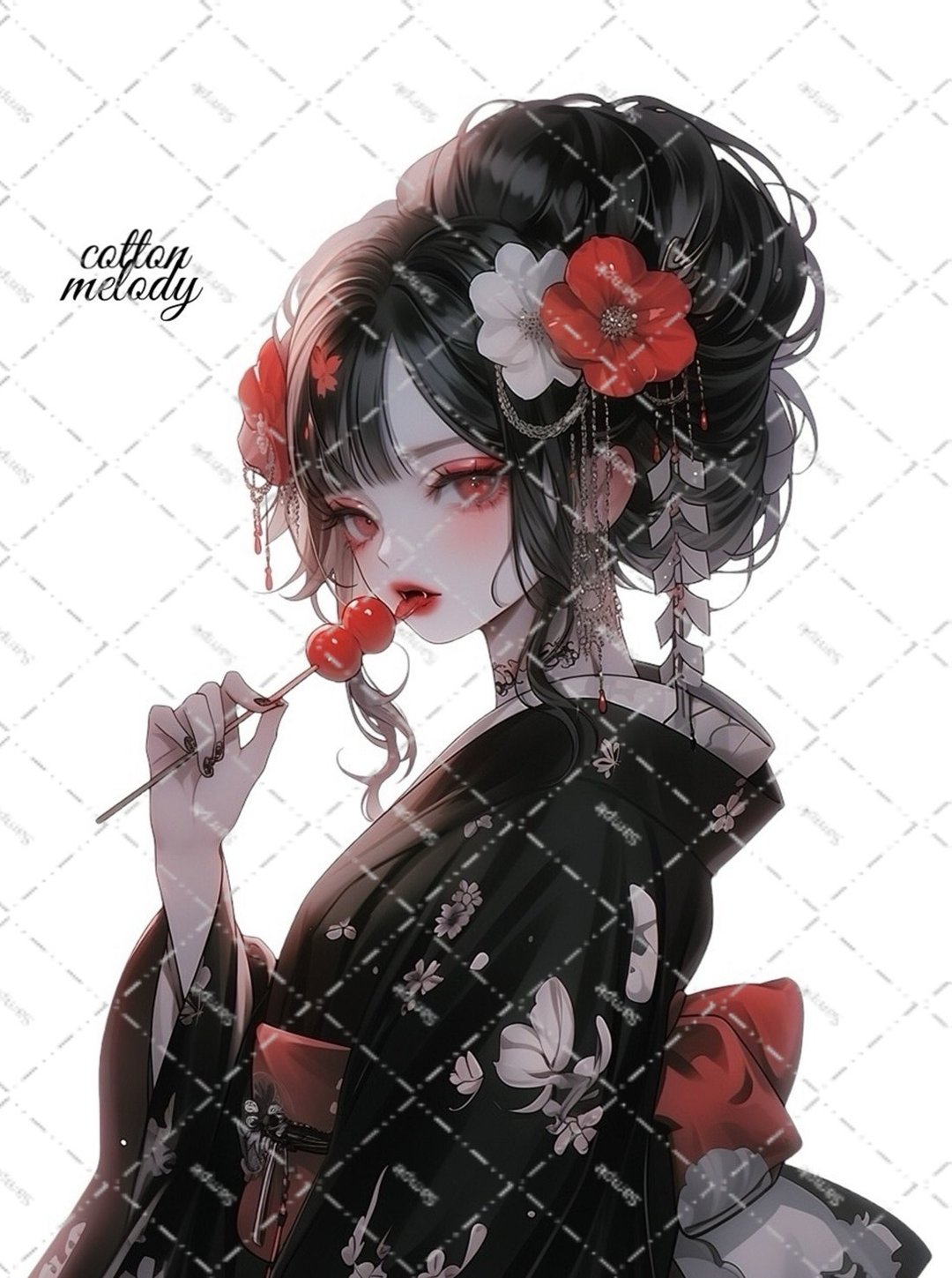 original sticker no.2159 人物贴纸 原创贴纸 原创人物贴纸 装饰贴纸 cotton melody - 贴纸 - 纸 