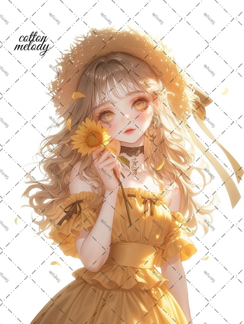 original sticker no.1730 人物贴纸 原创贴纸 人物贴纸 女孩贴纸 原创人物贴纸 - 贴纸 - 纸 