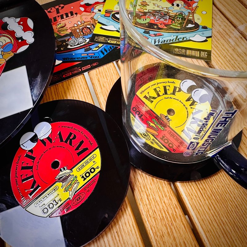 黑胶造型压克力杯垫 | 共2色 - 杯垫 - 压克力 