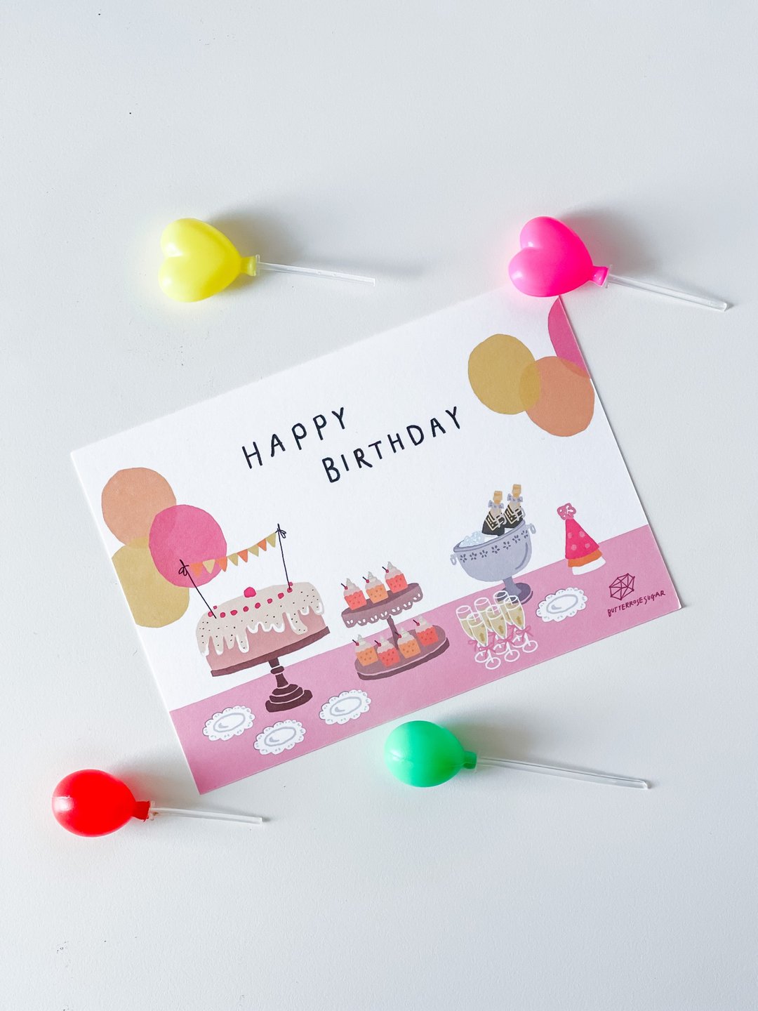 明信片 // 生日快乐 // - 卡片/明信片 - 纸 橘色