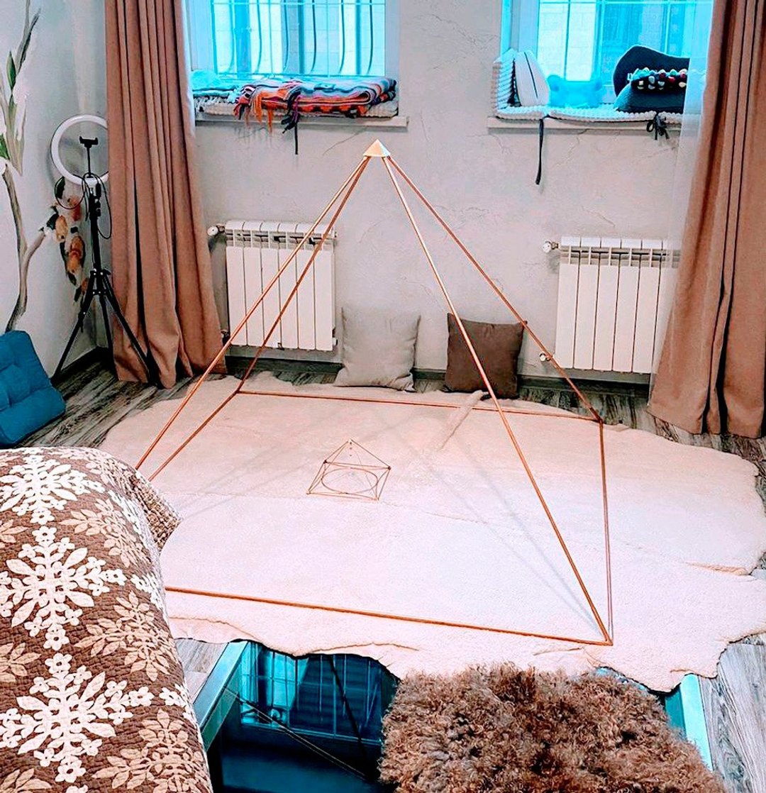 Copper pyramid healing, meditation copper pyramid, reiki healing tool - 其他 - 铜/黄铜 咖啡色