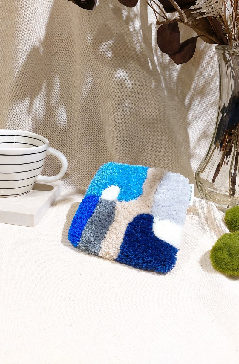 簇绒杯垫-4种多色撞色 - 摆饰 - 聚酯纤维 紫色