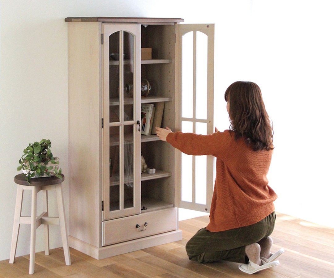 旭川家具 Create Furniture ASPERGE 门柜65 - 书架/书挡 - 木头 