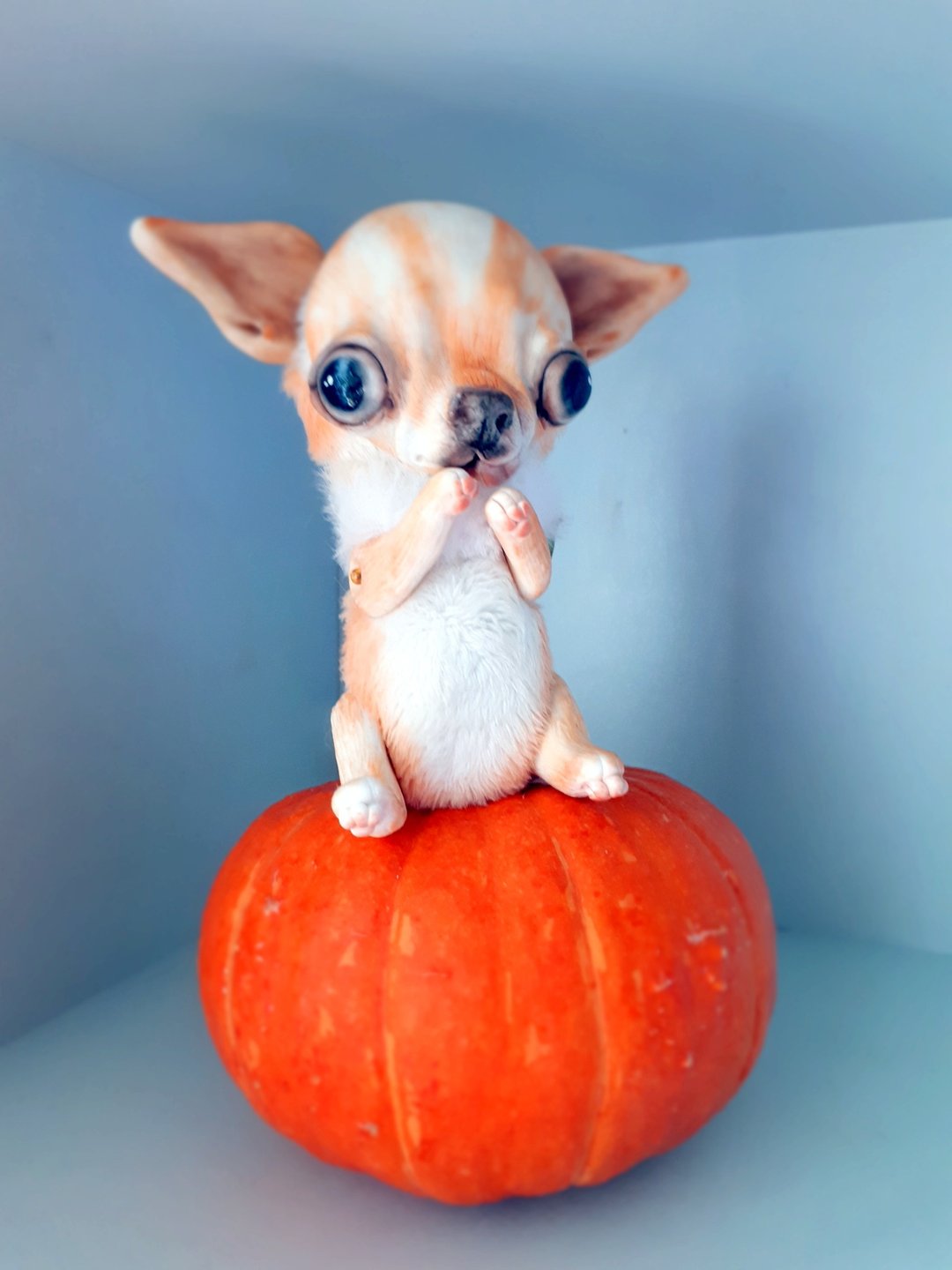 Custom order for BAMBY Peach Chihuahua Teddy Puppy Plush Toy Dog Stuffed - 玩偶/公仔 - 其他材质 卡其色