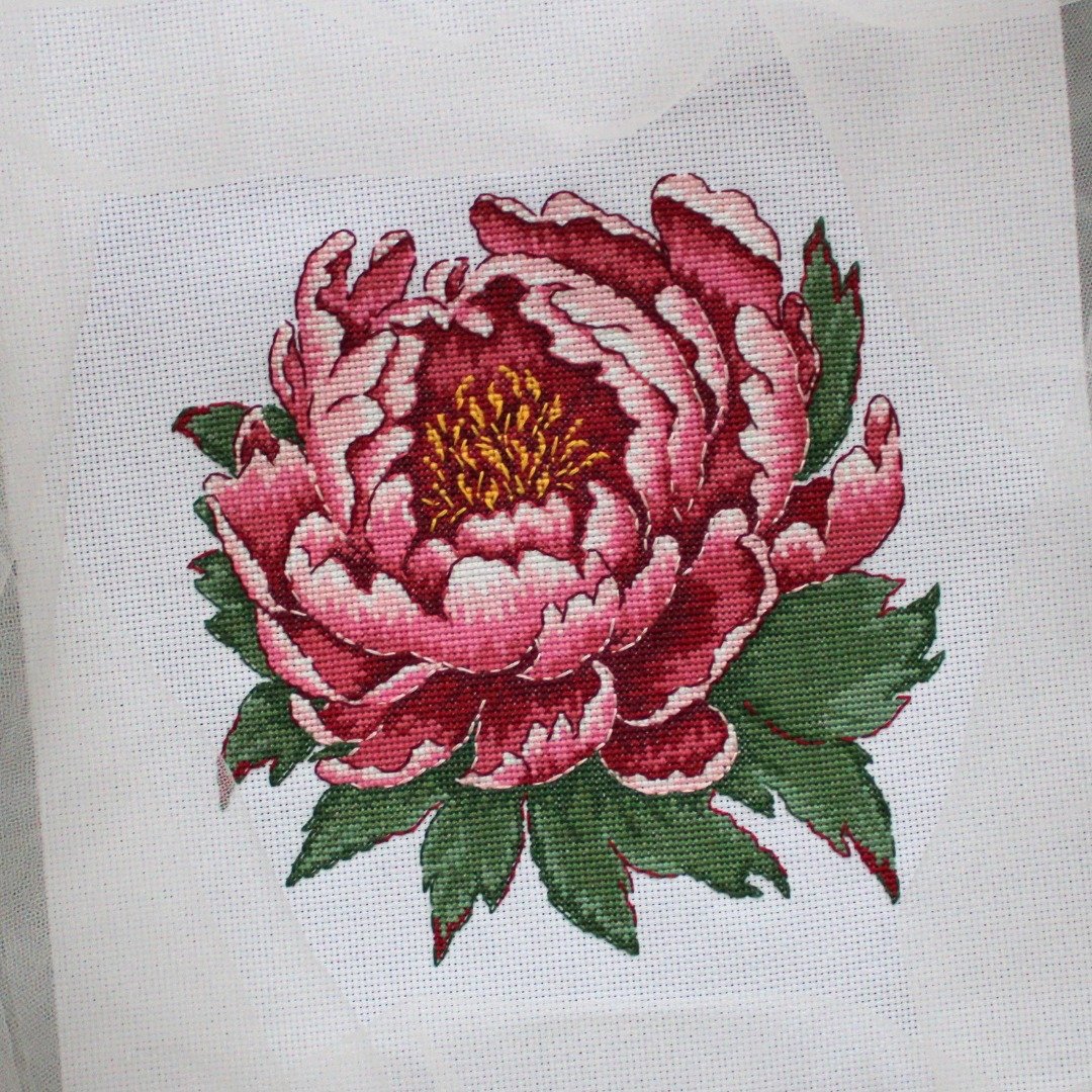 十字绣图案牡丹，PDF xstitch 图表花 - 其他数码设计 - 其他材质 