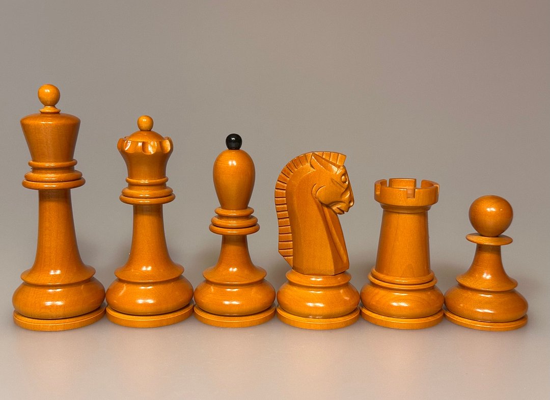 杜布罗夫尼克国际象棋 1950 年代（复制品） - 桌游/玩具 - 木头 黑色