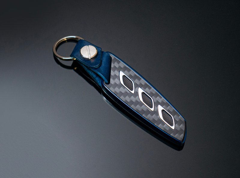 适用于 Maserati 碳纤维、铝合金、Levante、Spyder Gran Turismo 350 GT、Pr 的钥匙圈 - 钥匙链/钥匙包 - 铝合金 蓝色