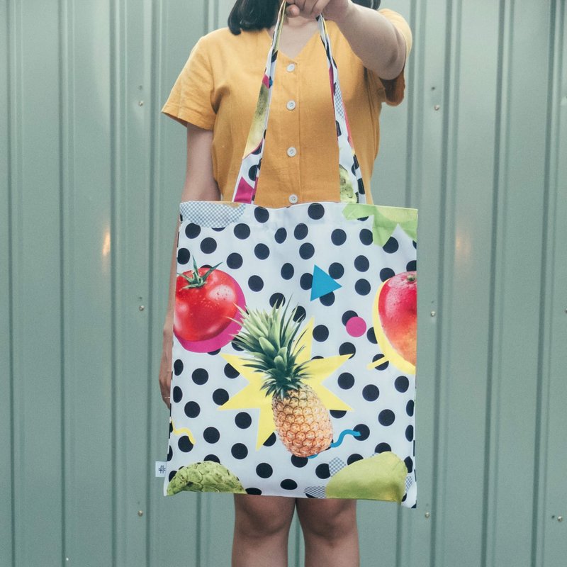 【锦源兴】水果提袋 l 托特包 购物袋 帆布袋 大容量 A4 印花 - 侧背包/斜挎包 - 其他人造纤维 多色