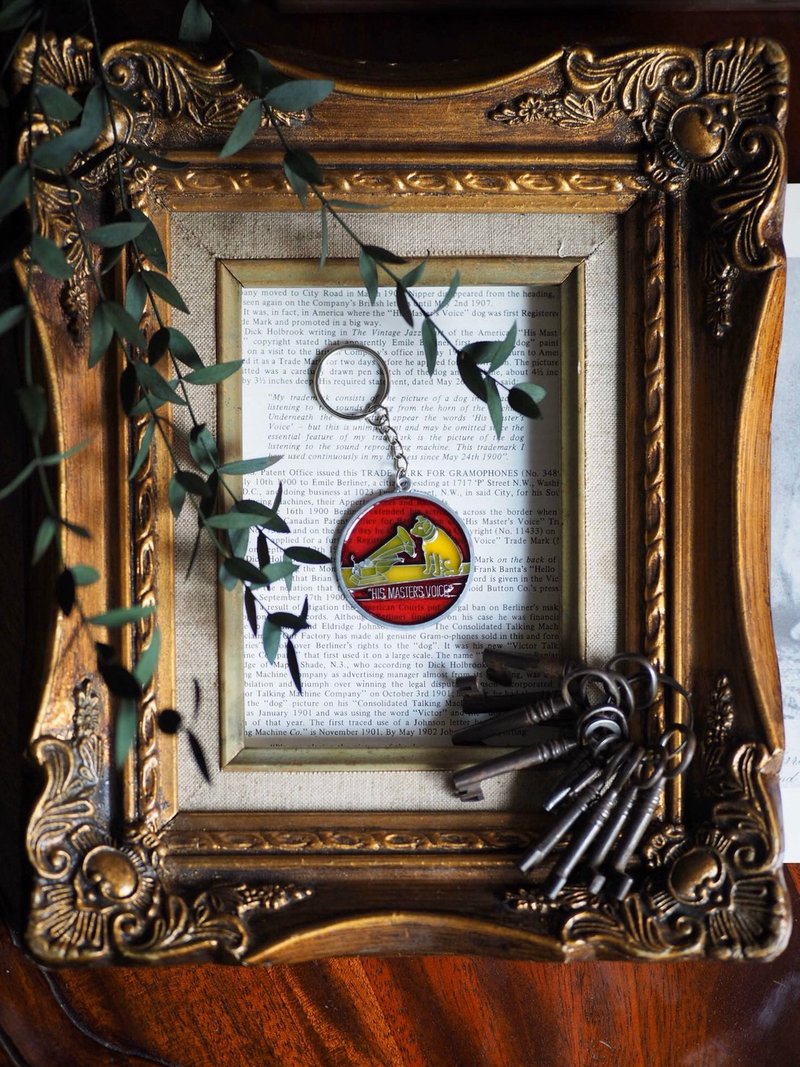 留声机 & Nipper钥匙圈吊饰收藏-特别版大款 - 摆饰 - 铜/黄铜 