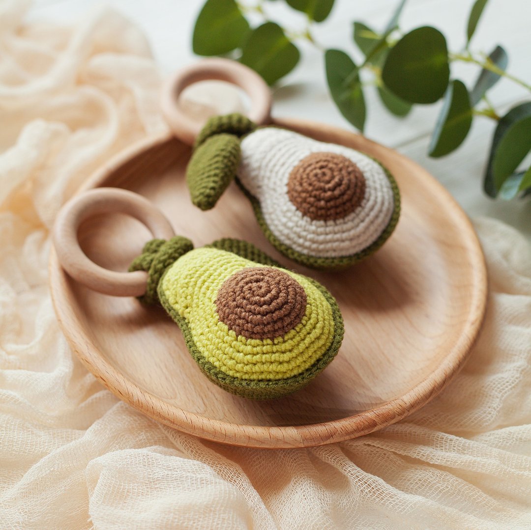 Avocado Baby Rattle Instruction Manual - Digital item Crochet Pattern - 手工艺教程/工具书 - 其他材质 