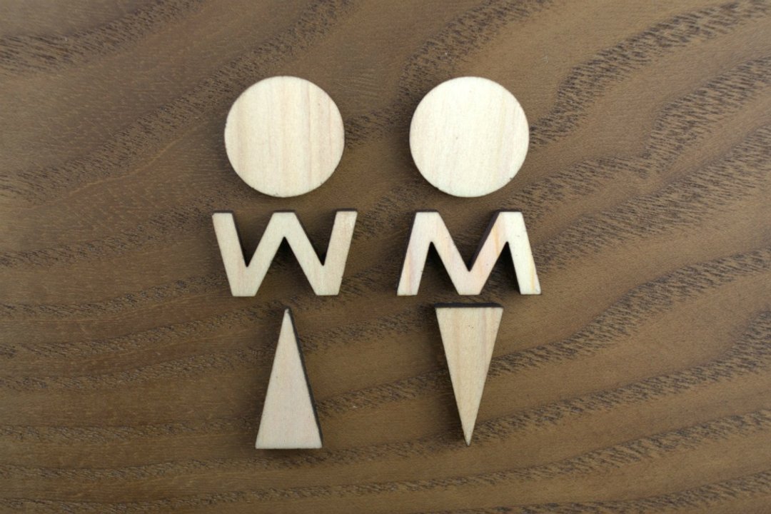 Toilet sign TOILET (S) - 墙贴/壁贴 - 木头 咖啡色