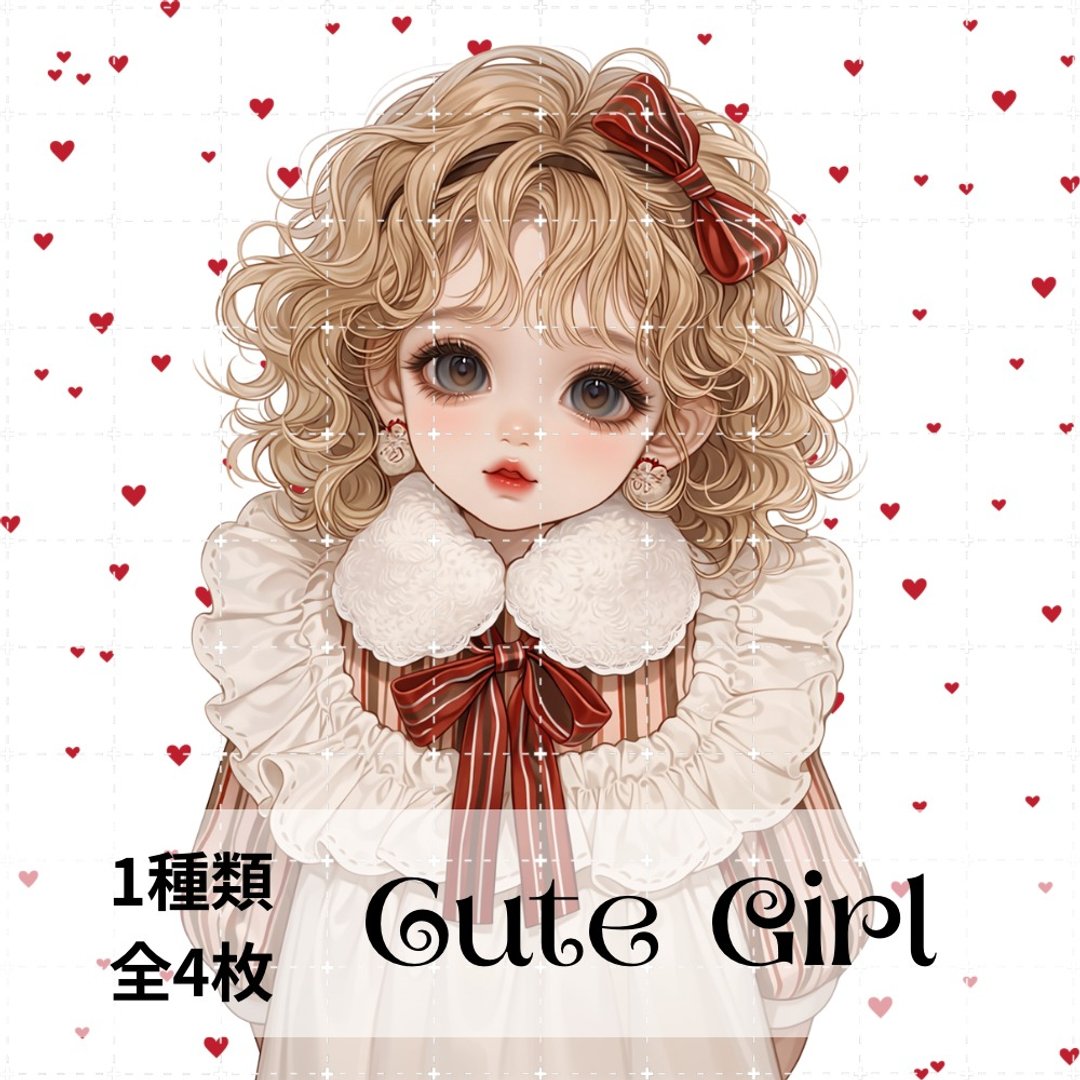 人物贴纸 女孩贴纸 拼贴素材 - 贴纸 - 纸 