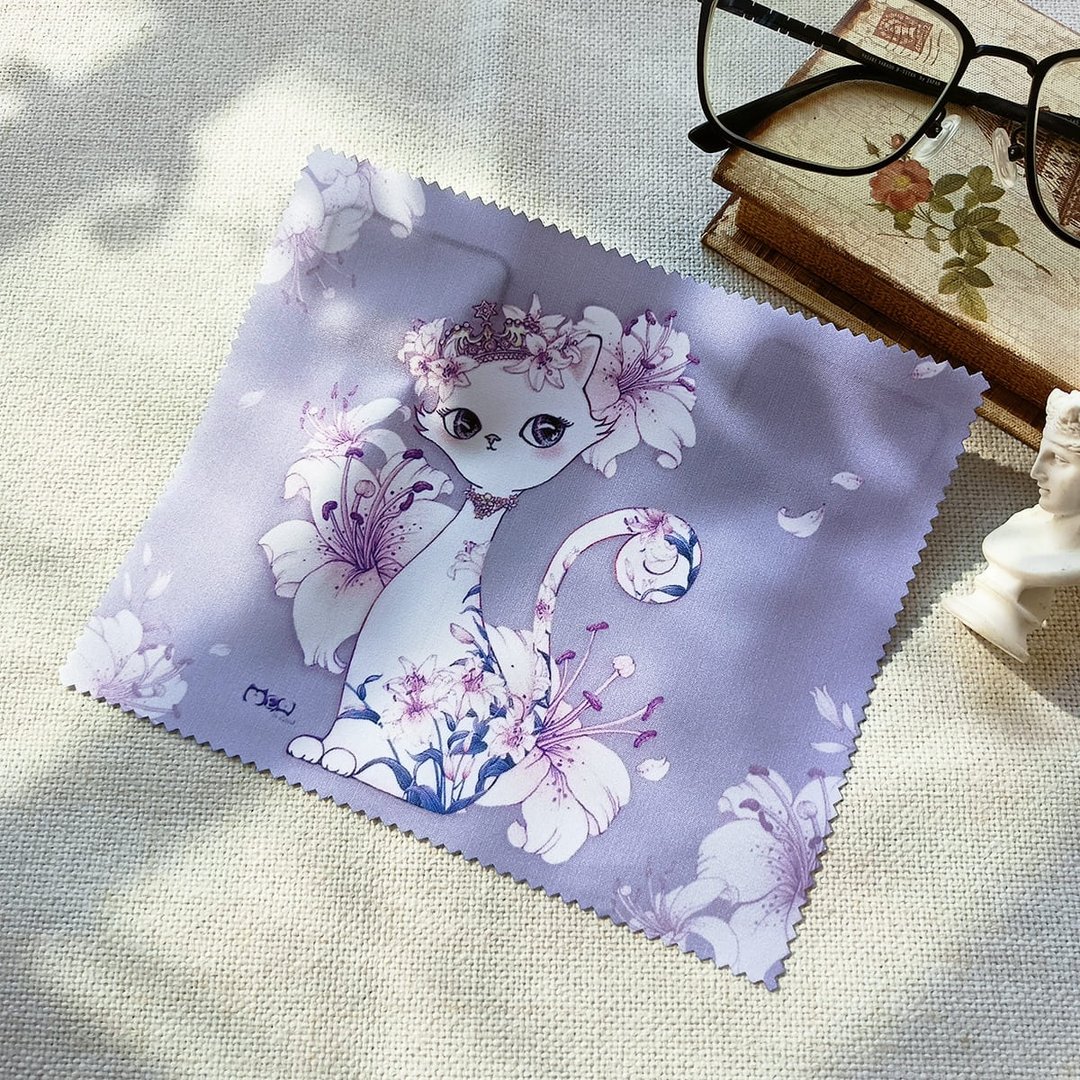 【好喵】擦拭布/眼镜布/拭镜布-百合小女王 - 眼镜盒/眼镜布 - 聚酯纤维 