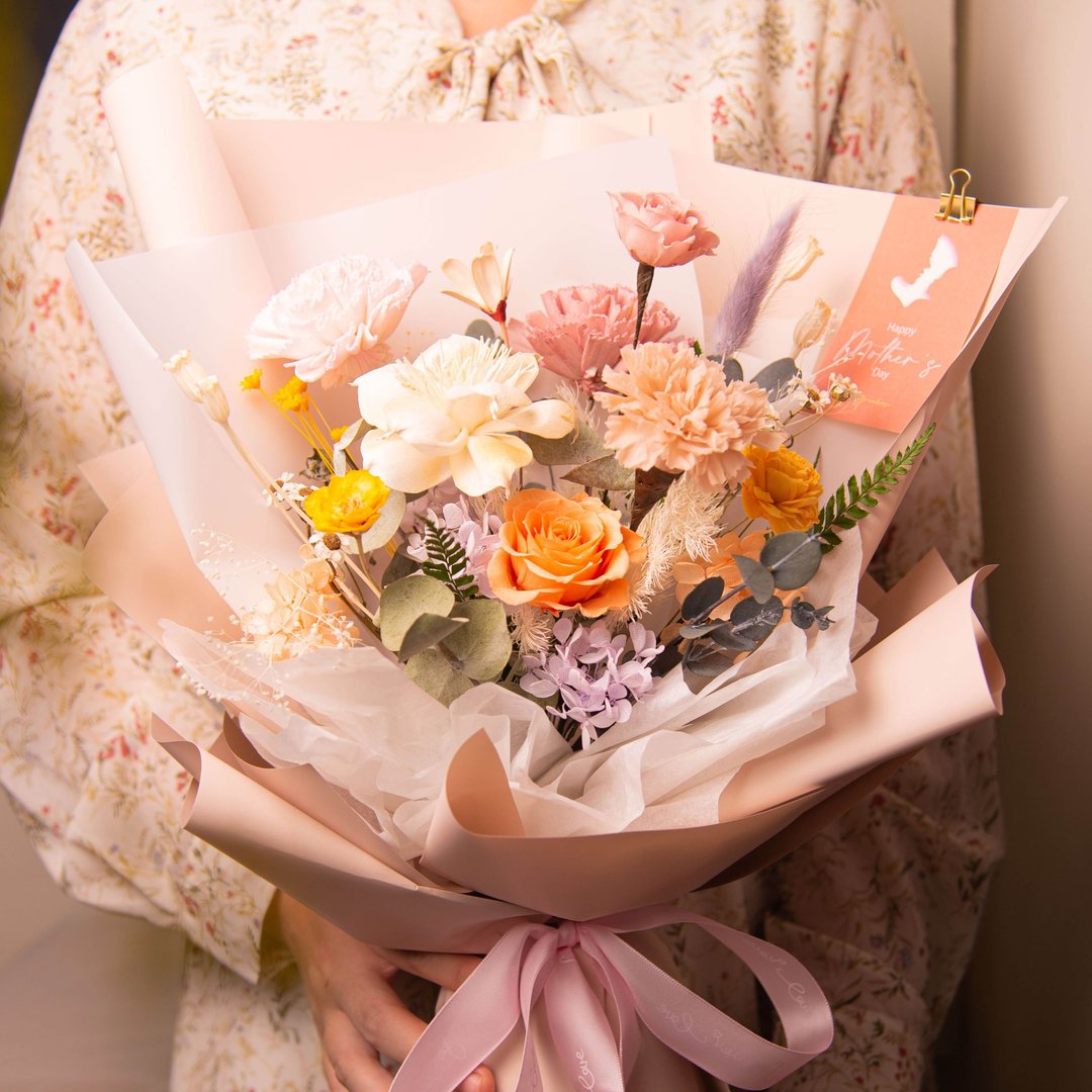 【春夏浪漫】母亲节花束 永生花 干燥花  / 康乃馨花束 共2款 - 干燥花/捧花 - 植物．花 粉红色