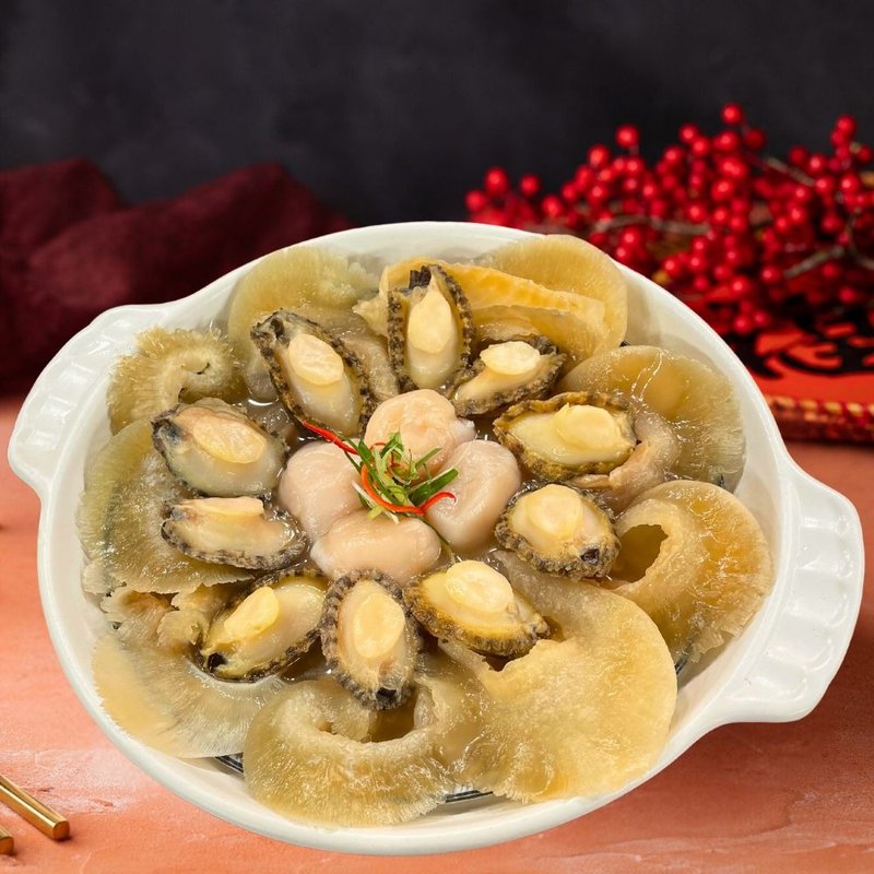 【温国智主厨】五星珍馔上汤鱼翅小组(上汤鱼翅1+鲍鱼干贝盘1) - 料理包 - 其他材质 金色