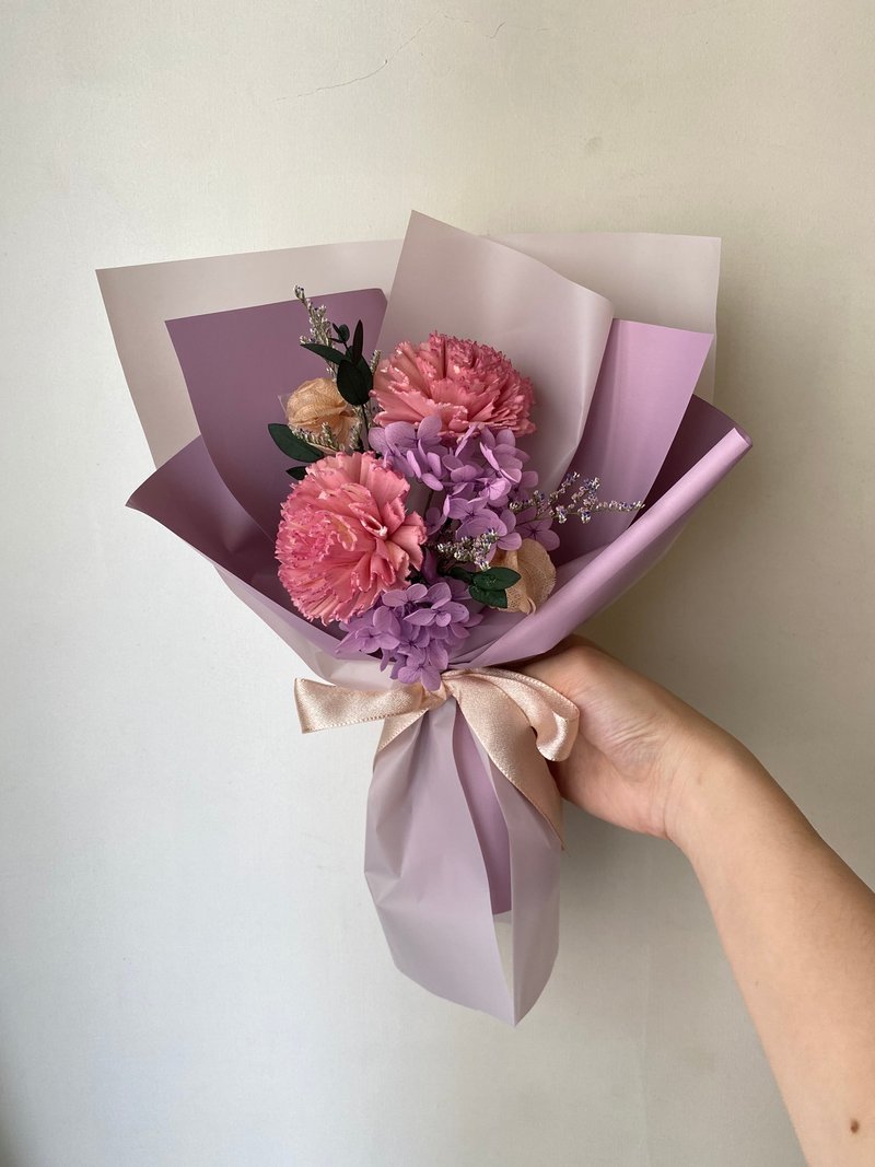 康乃馨花束.母亲节花束.花束.紫色康乃馨.花礼.母亲节礼物 - 干燥花/捧花 - 植物．花 
