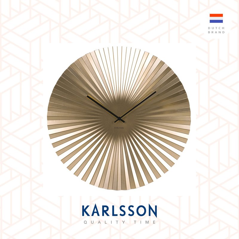 荷兰Karlsson 50cm Wall clock Sensu gold 金色放射设计挂钟 - 时钟/闹钟 - 其他金属 金色