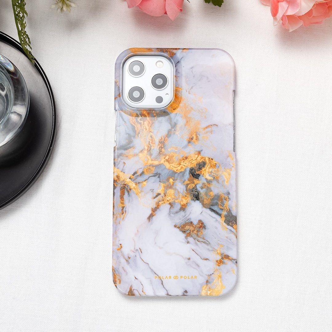 iPhone / Samsung 大理石雾纹云石纹 半包硬壳 手机壳【定制】 - 手机壳/手机套 - 塑料 黄色