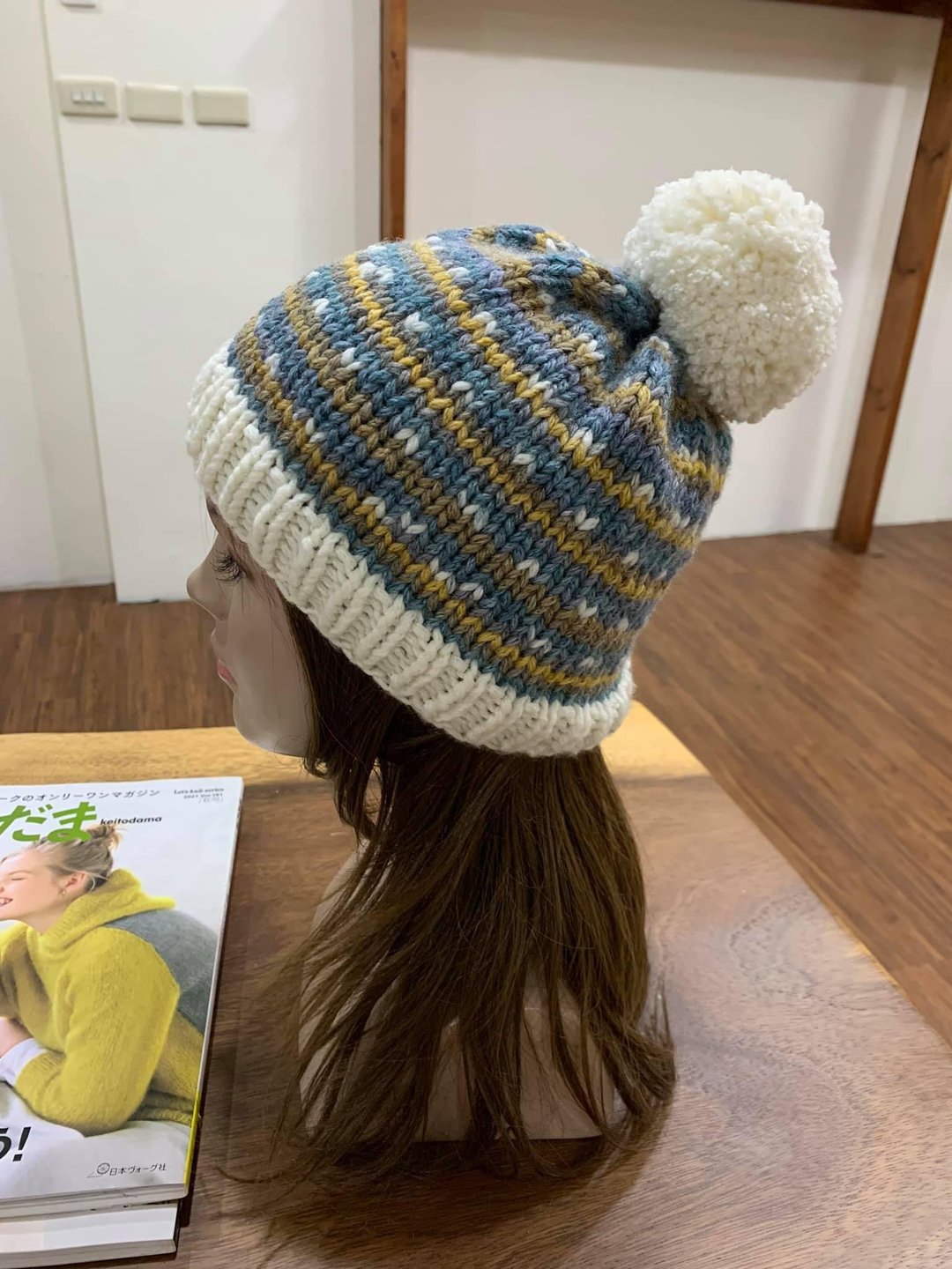 手工编织雪花毛线帽。冬天毛线帽。 - 帽子 - 羊毛 