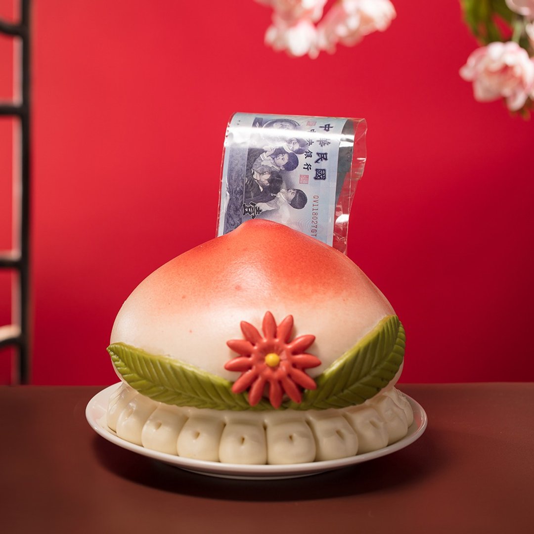 美姬馒头 8寸花开富贵鲜乳子母美姬寿桃 一盒1入 - 其他 - 其他材质 